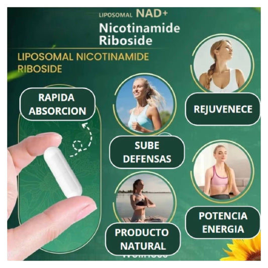 "Pack Rejuvenecimiento Premium 2X1" Suplemento NAD+ Resveratrol (Original 160 capsulas) Combinacion única Acelera resultados en solo 15 días