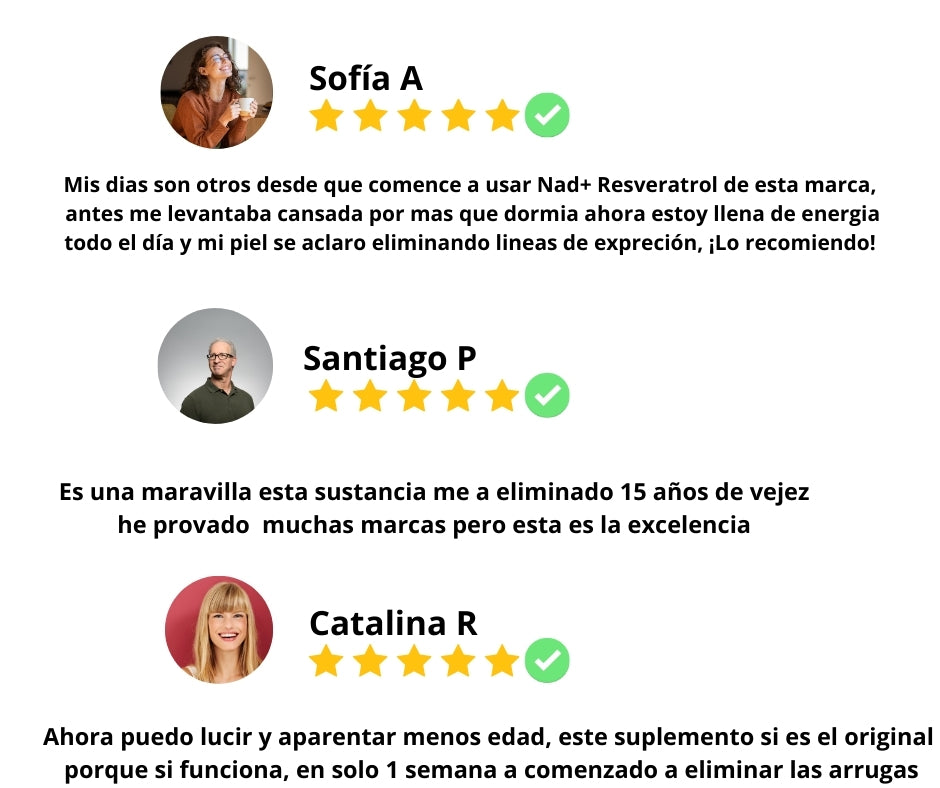 "Pack Rejuvenecimiento Premium 2X1" Suplemento NAD+ Resveratrol (Original 160 capsulas) Combinacion única Acelera resultados en solo 15 días