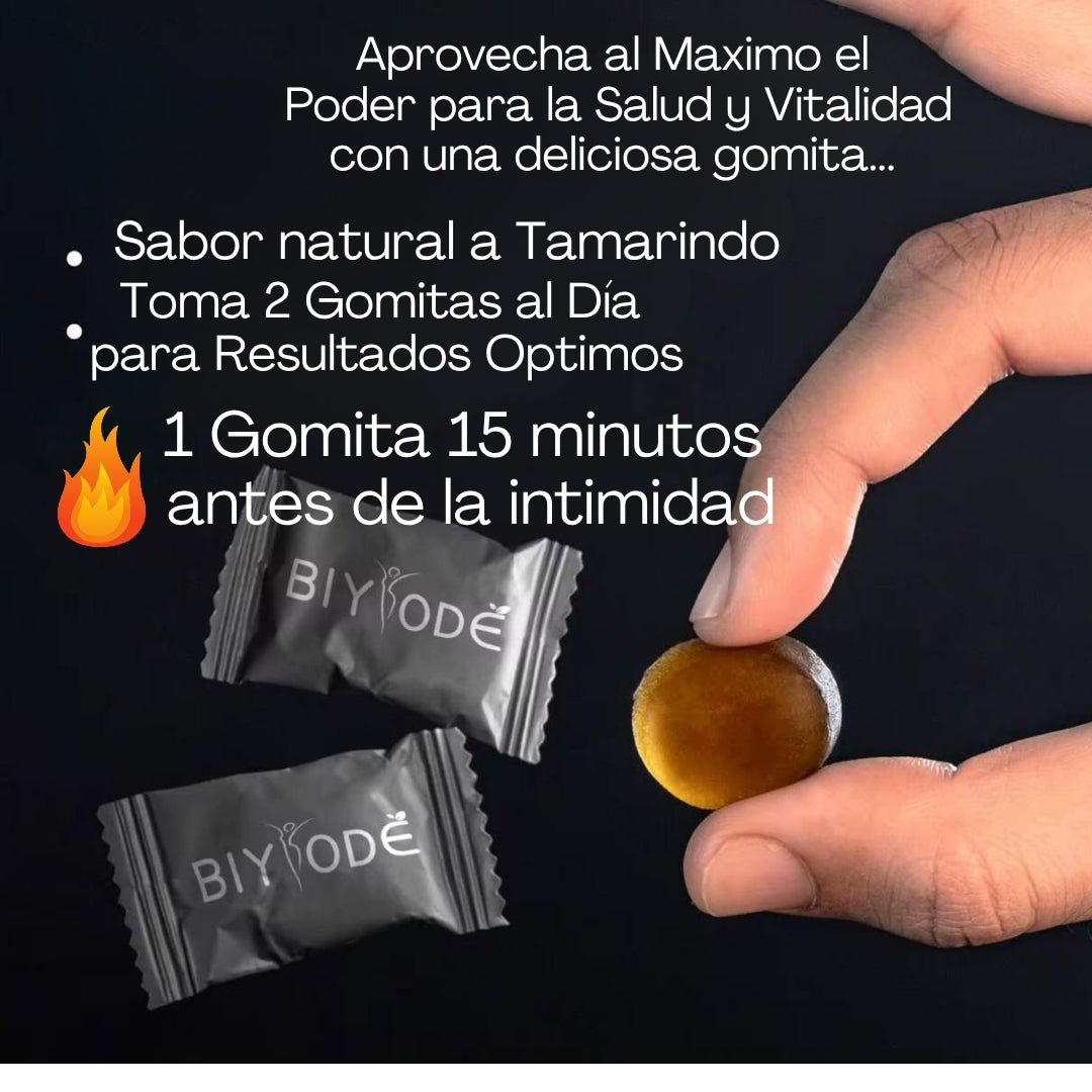Resina de Shilajit 100% Pura del Himalaya junto a Gokshura, Black Muesli, Ashwagandha, Akarkara, Ginseng, Ginger, ácido fúlvico, 85 micronutrientes (60 gomitas sabor natural a tamarindo)