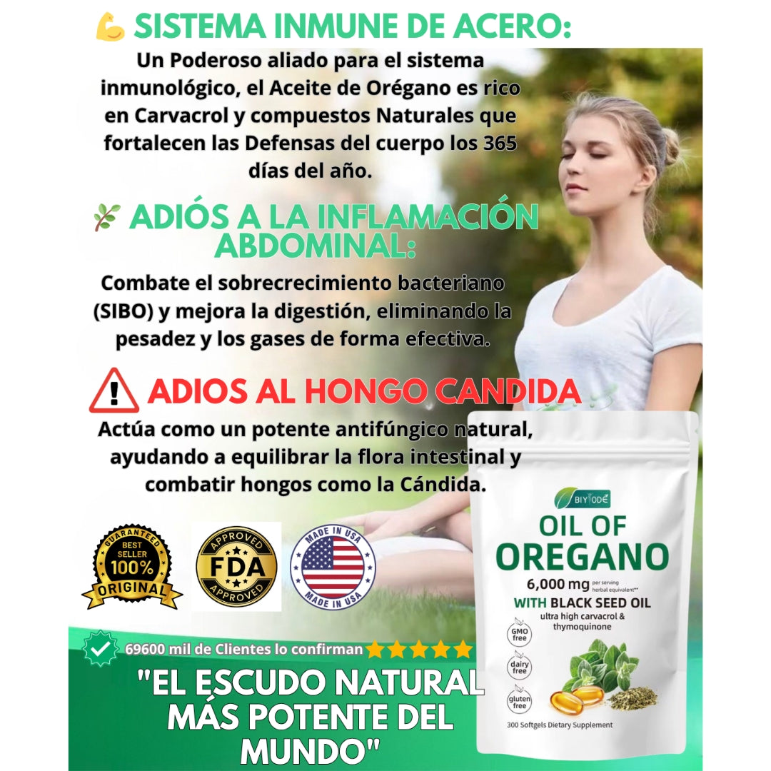Aceite de Orégano (Biyode 100% Puro Original)