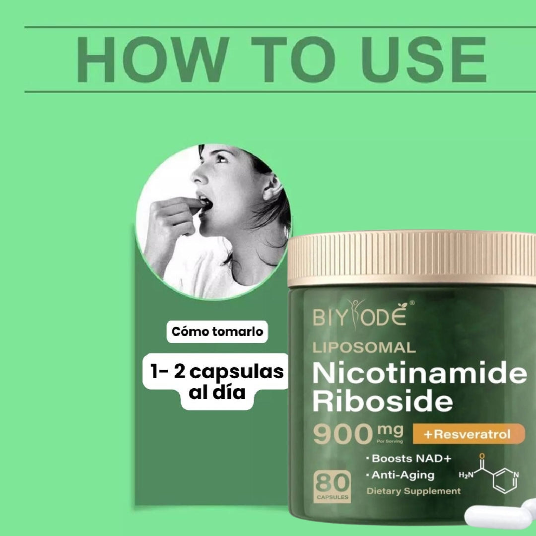 "Pack Rejuvenecimiento Premium 2X1" Suplemento NAD+ Resveratrol (Original 160 capsulas) Combinacion única Acelera resultados en solo 15 días
