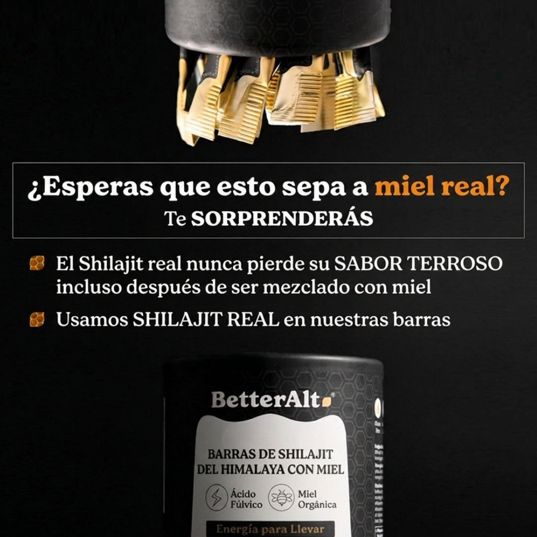 Shilajit Miel BetterAlt Ultimate Power Gourmet (30 Palitos)